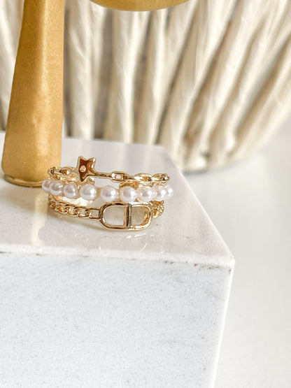 Anillo Perla Estrellita