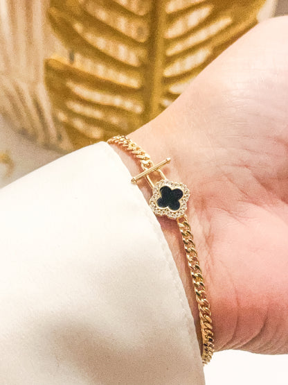 Pulsera Clover negro