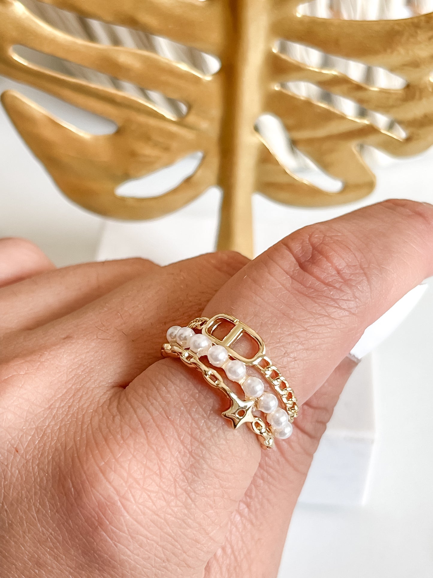 Anillo Perla Estrellita