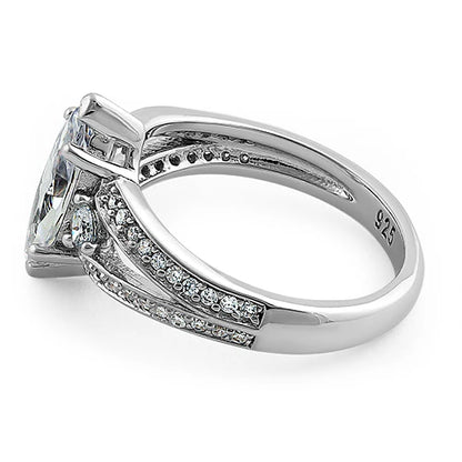 Nayla Sterling silver ring with marquise-cut cubic zirconia.